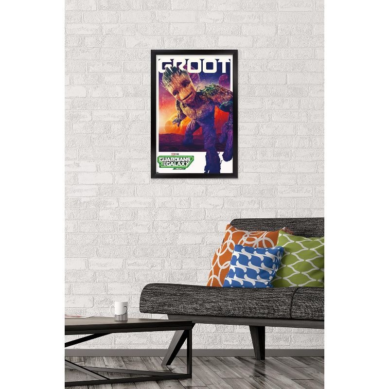 Trends International Marvel Guardians of the Galaxy Vol. 3 - Groot One Sheet Framed Wall Poster Prints, 2 of 7