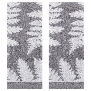 REGALWOVEN Leaves Pattern Cotton Soft Absorbent Decorative Hand Towels for Bathroom Kitchen 13 x 29 Inch - 1 of 4
