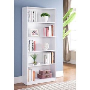 NicBex Modern Bookcase with Open Storage and 2 Doors for Office and Living Rooms Easy Assambly - 1 of 3
