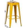 Basicwise 30" Backless Metal Bar Stool – Stackable, Heavy-Duty, Indoor/Outdoor Use for Kitchen, Bar, Patio, Café, Bistro & More - 4 of 4