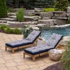 ARDEN Outdoor Plush Modern Tufted Chaise Cushion, 76 x 22, Water Repellent, Fade Resistant, Tufted Cushion for Chaise Lounger 76 x 22, Clark Blue - 3 of 4
