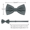 INSPIRE CHIC Men's Adjustable Solid Pre-tied Bow Tie - 3 of 4