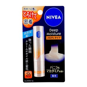 ニベアリップ(Deep Moisture) Nivea Japan Deep Moisture Melty Type Lip Balm SPF 26 PA++ (Vanilla