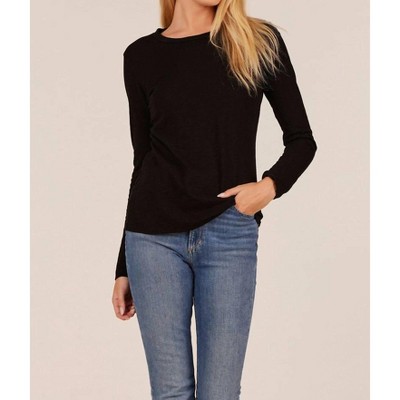 Women's Fitted Long Sleeve Crewneck Top - bobi