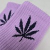 Leaf Patterned Socks (Men's Sizes Adult Large) - Lavender from the Sock Panda - 2 of 3