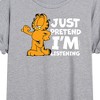 Women's - Garfield - Pretend Im Listening Oversized Graphic T-Shirt - 2 of 4