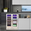 Kismile Mini Fridge 23.4 inches 18 Bottle and 56 Can Dual Zone Freestanding/Built-In Beverage Refrigerator - 2 of 4