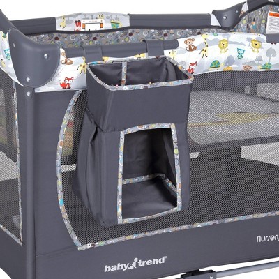 Tanzania Grey Portable Nursery Center with Bassinet and Changing Station
