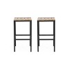 Christopher Knight Home Elkhart Outdoor Modern Industrial Acacia Wood 30 Inch Backless Barstools (Set of 2) - 2 of 4