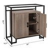 Sideboard Buffet Storage Cabinet, 2 Door Accent Console Table with Ample Storage Space & Steel Frame - 2 of 4