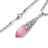ELYA Women's Cat's Eye Teardrop Stainless Steel Pendant - 3 of 4