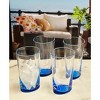 Oval Halo Acrylic Glasses Drinking Set of 4 Hi Ball (15oz), Plastic Drinking Glasses, BPA Free Cocktail Glasses - 4 of 4
