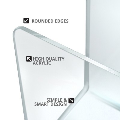 Large Clear Acrylic Desk File Holder Set, 4-Pack