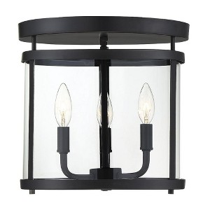 Savoy House Penrose 3 - Light Semi-Flush Mount in  Black - 1 of 3
