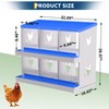 Garvee 8/10-Hole Metal Chicken Nesting Box with Perch, Roll-Away Egg Design, Wall Mount or Freestanding, Heavy-Duty Galvanized Steel - 2 of 4