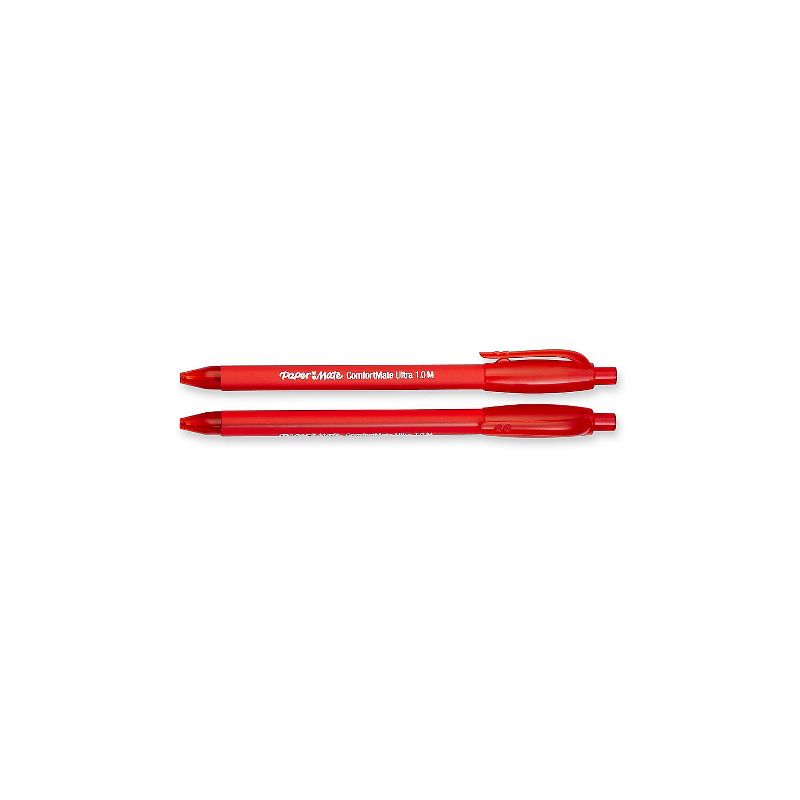 Paper Mate ComfortMate Ultra RT Ballpoint Retractable Pen Red Ink Medium Dozen 6320187, 4 of 6