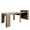 NicBex Multi-fuctional Extendable Wooden Dining Table with Storage Cabinet,Modern Large Kitchen Table,Dining Room Furniture - 3 of 4