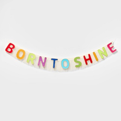 Pride 72" 'Born To Shine' Fringe Decorative Wall Garland