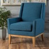 Vynxaria Mid Century padded Cushion seat modern accent chair,Blue - 3 of 4