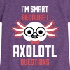 Girls' - Instant Message - Smart Axolotl Questions Fitted Short Sleeve Graphic T-Shirt - 2 of 4