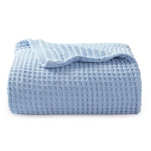 Bedsure | Waffle Weave 100% Cotton Solid Blanket For All Season, Breathable and Soft, Waffle Weave Blanket for Summer Spring, Bed Blanket, Best Gift - 1 of 4