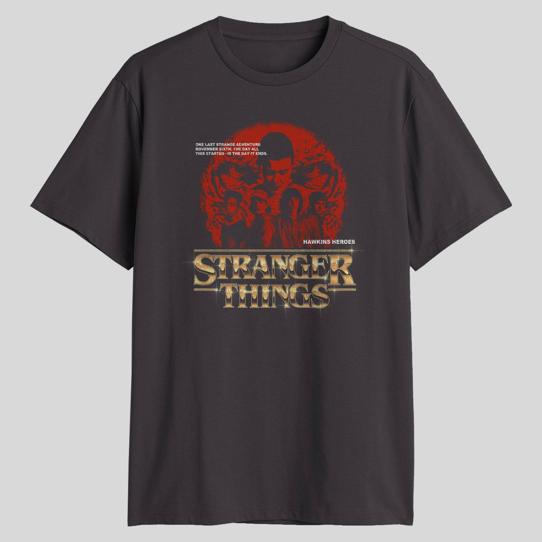Men's Stranger Things Monsters Are Real Graphic T-Shirt - Black