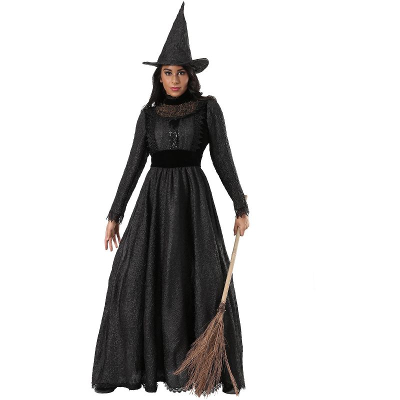 HalloweenCostumes.com Women's Deluxe Dark Witch Costume, 2 of 5