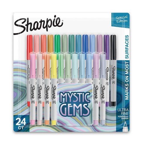 Sharpie Mystic Gems Permanent Markers Ultra Fine Tip Assorted 24/pack  (2136772) : Target