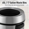 EcoSummer 17 Gal Heavy Duty Stainless Steel Open-Top Trash Can, Fingerprint-Resistant Commercial Waste Bin. - 3 of 4