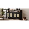 Okak Modern Storage Cabinet With 4 Door & Adjustable Shelf, Wood Sideboard Buffet Cabinet Ample Storage for Living Room,Diningroom,Kitchen - 2 of 4