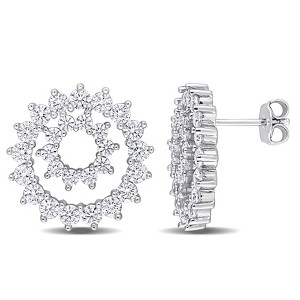 EVERLY JEWELRY | Sterling Silver 2 3/4 CT TGW DEW Created Moissanite Stud Earrings - 1 of 4