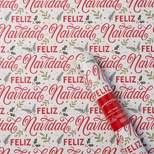 100 sq ft Feliz Navidad with Holly Gift Wrap Red - Wondershop™
