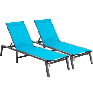 VEVOR Chaise Lounge Chairs Outdoor, Aluminum Patio Lounge Chairs with Adjustable 5-Position, Folding Pool Lounge Chairs - 1 of 4