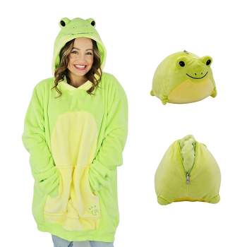 Fren Frog Adult Snugible Blanket Hoodie & Pillow