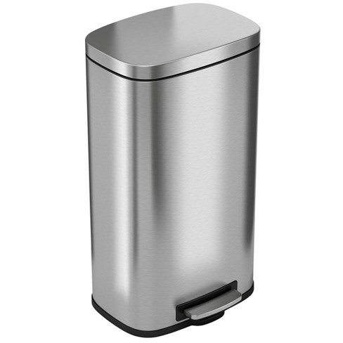 Simplehuman 45l Rectangular Step Trash Can With Liner Pocket Brushed  Stainless Steel : Target