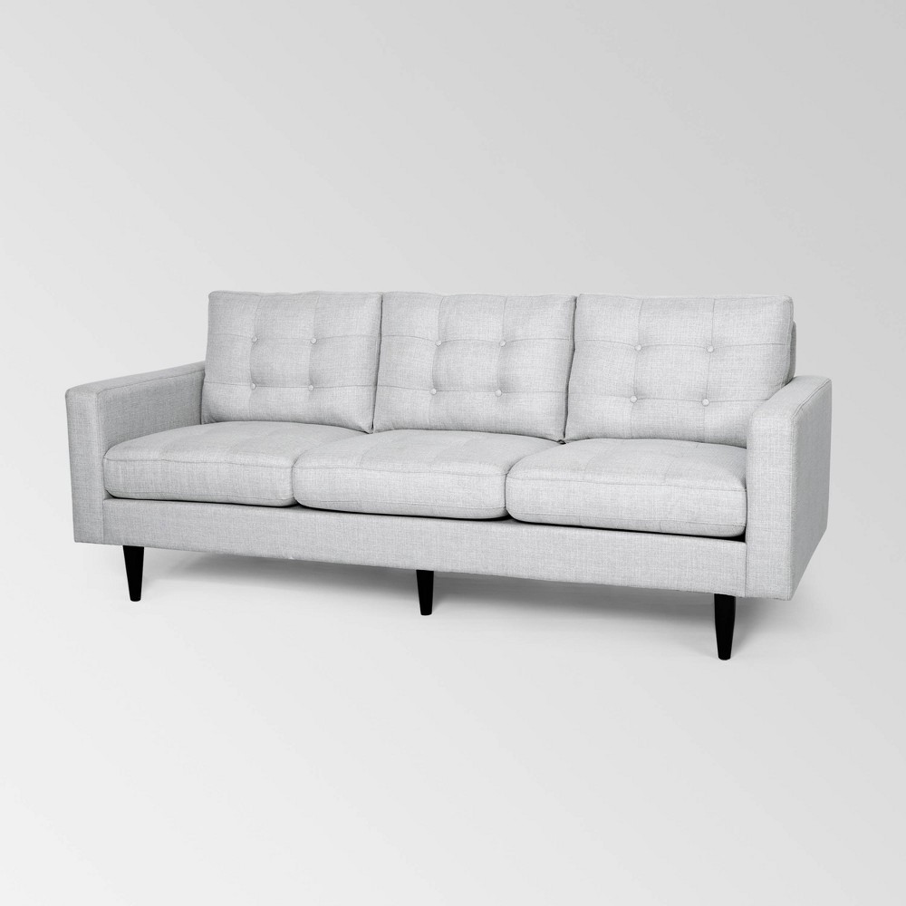 Photos - Sofa Adderbury Contemporary Tufted  Light Gray - Christopher Knight Home