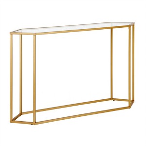 Streamlined Brass Metal Console Table - Henn&Hart - 1 of 4