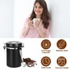NewHome "61oz Stainless Steel Coffee Canister with Scoop, Airtight Seal & Date Tracker for Beans & Grounds" Black - 3 of 4