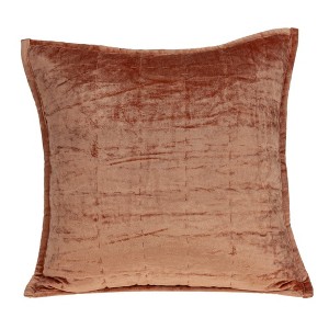 Parkland Collection,Delphi Orange Solid Quilted Throw Pillow - 1 of 4
