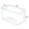 iDESIGN Recycled Plastic Pantry Storage Bin Linus Collection Clear: Kitchen Cabinet Organizer, 16"x8.89"x8" - 3 of 4