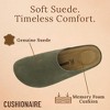 CUSHIONAIRE Heath Genuine Suede Leather Mens Clogs with Memory Foam Comfort, Easy Slip On Slides for Men - 3 of 4