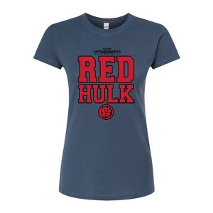 Women's - Marvel - Captain America Red Hulk Collegiate Fitted Graphic T-Shirt - 1 of 3