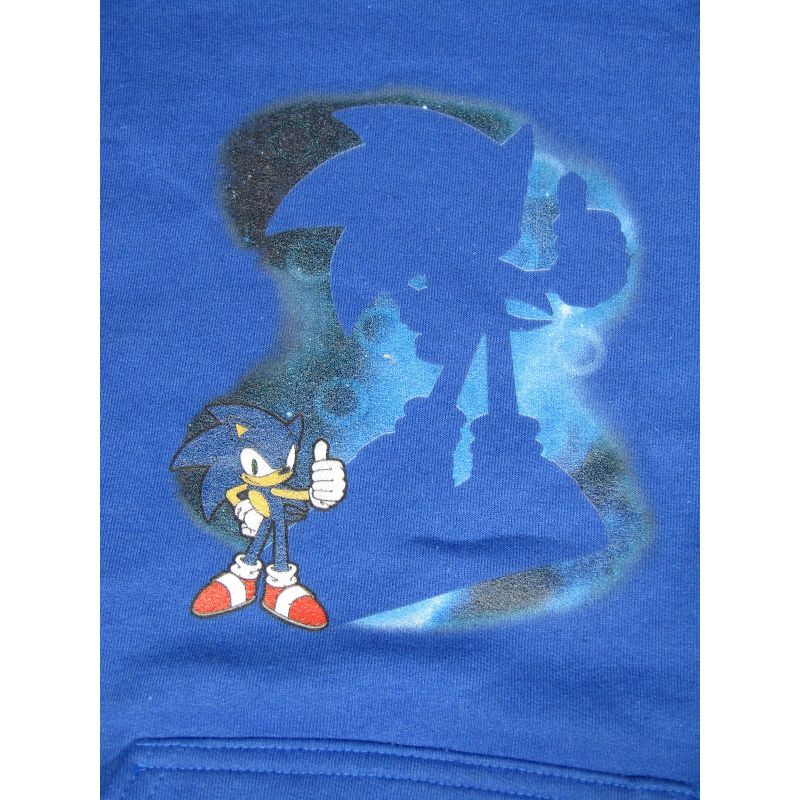 Sonic The Hedgehog Thumbs Up Sonic Shadow Youth Royal Blue Sweatshirt, 2 of 3
