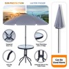 Outdoor Dining Set with Shade – 2 Folding Chairs, Glass Table & Umbrella for Patio, Porch, or Backyard - 4 of 4
