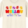 Autism Awareness I’m Different But In A Cool Way Adult Natural Crew Neck Short Sleeve T-shirt - 2 of 4