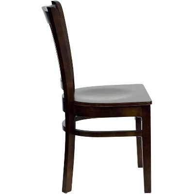 Classic Windsor High Slat Back Walnut Wood Side Chair