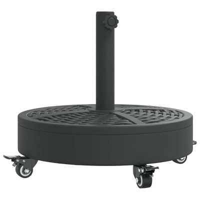vidaXL Parasol Base Black PE (Polyethylene) Standard Parasol Base Size