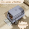 Extra Large 23.7 in. x 15.7 in. Stainless Steel Cat Litter Box with High Sided - 2 of 4