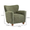 Christopher Knight Home Ember Contemporary Cozy Wingback Upholstered Accent Chair - 3 of 4