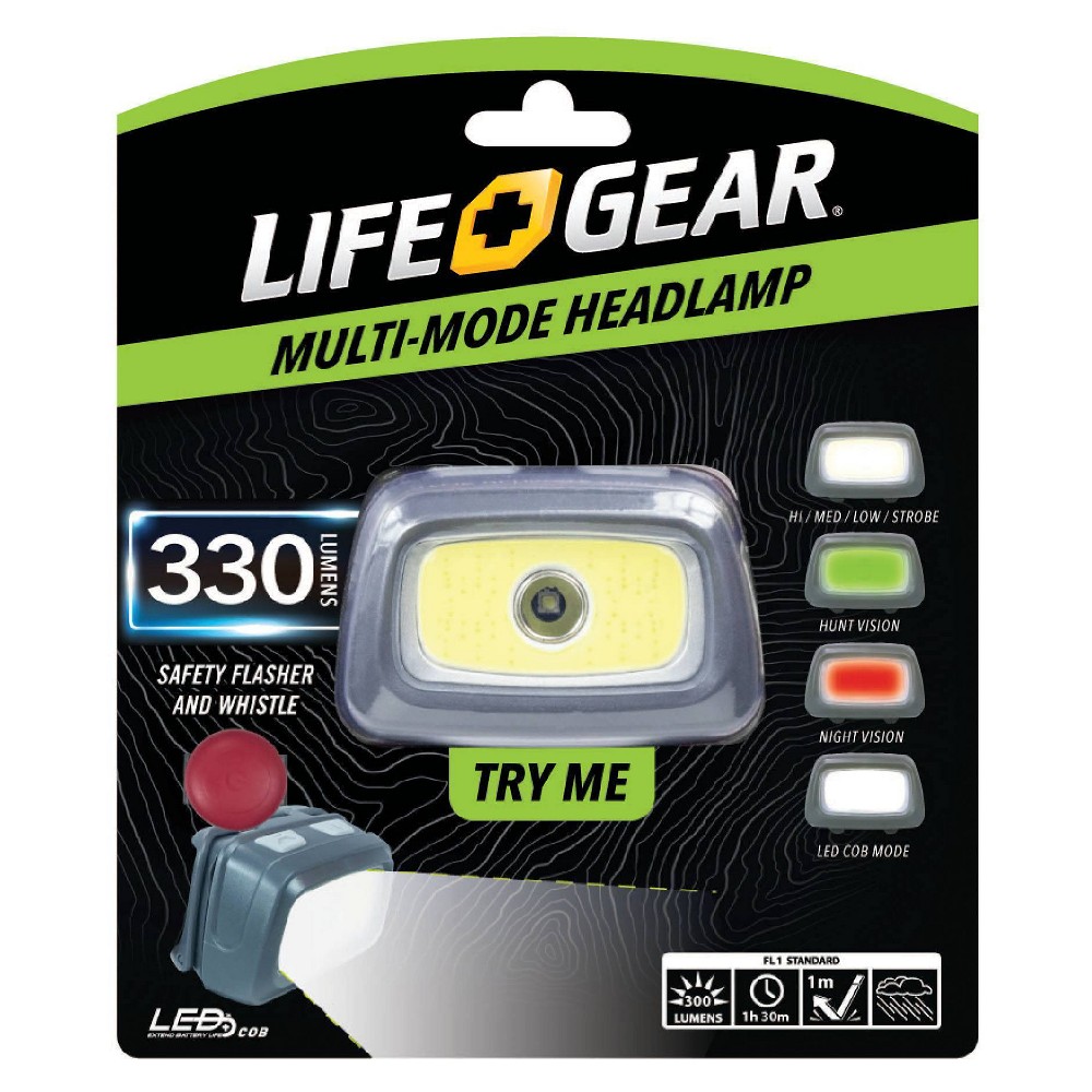 Photos - Flashlight Life Gear Multi Functional LED Head Lamp - Gray